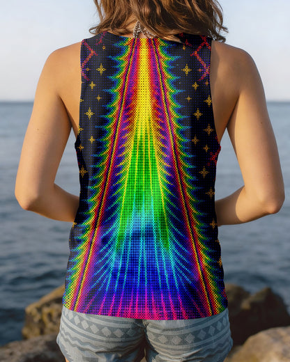 COSMIC CAT ABDUCTION PSYCHEDELIC RAINBOW BEAM ALL OVER PRINT - KMTM0805261