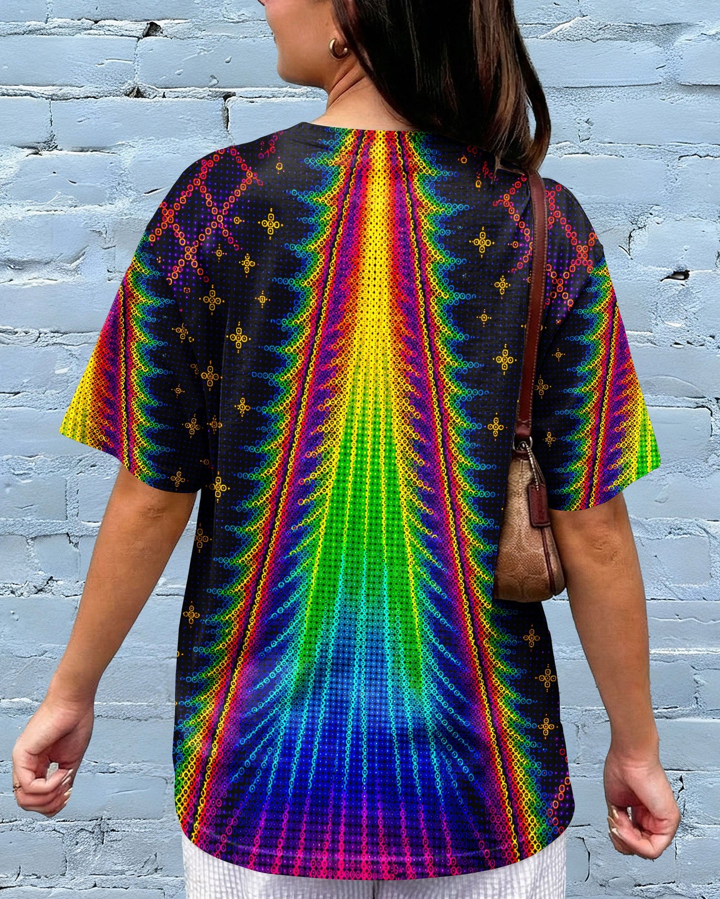 COSMIC CAT ABDUCTION PSYCHEDELIC RAINBOW BEAM ALL OVER PRINT - KMTM0805261