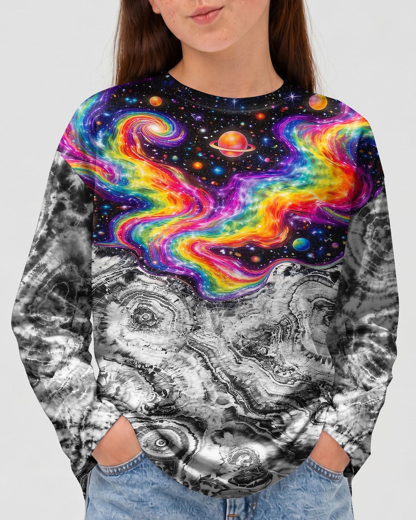SCRATCHING CAT GALAXY KIDS ALL OVER PRINT - KMTM1006262