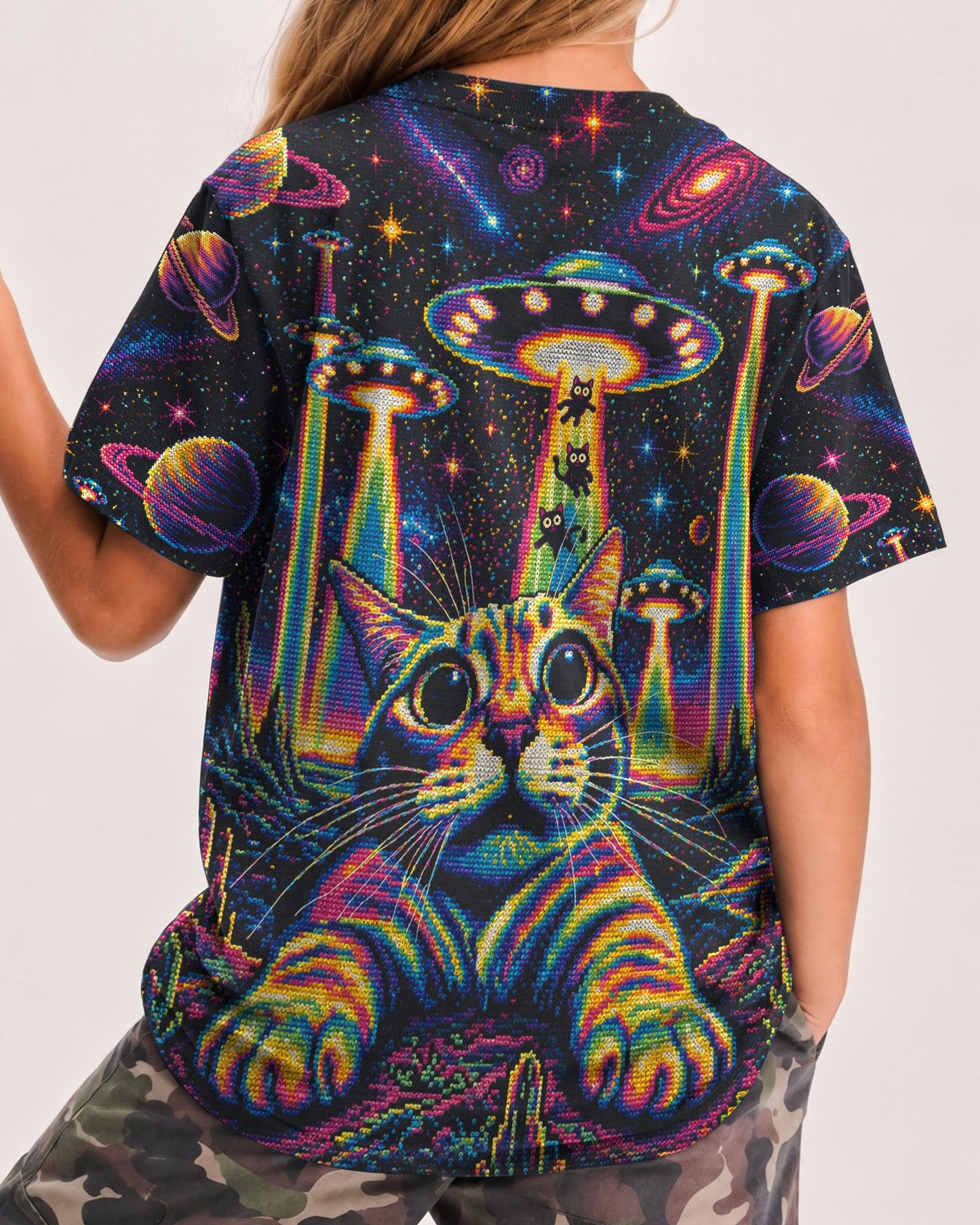 COSMIC KITTEN UFO ADVENTURE KIDS ALL OVER PRINT - KMTM1106261