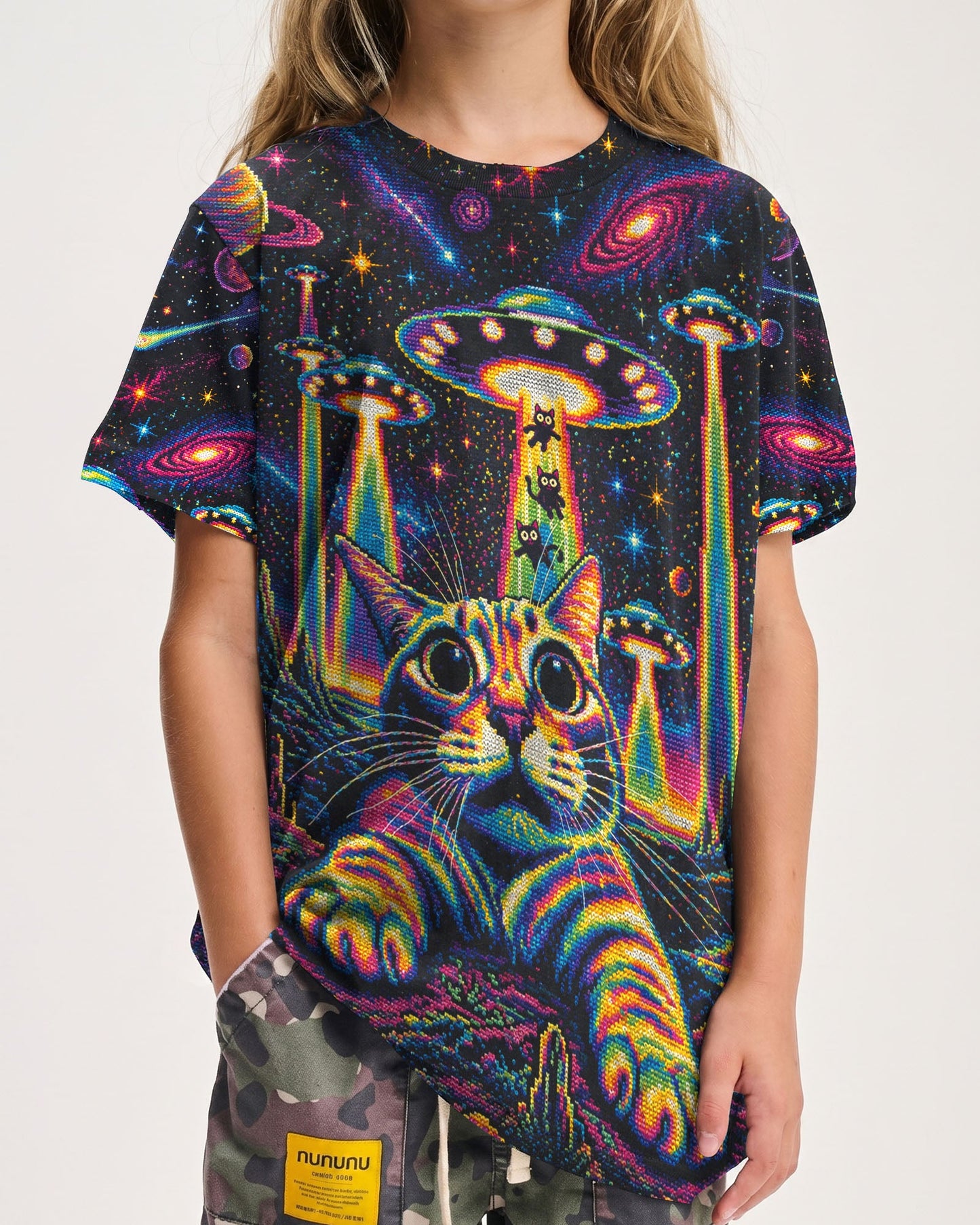 COSMIC KITTEN UFO ADVENTURE KIDS ALL OVER PRINT - KMTM1106261