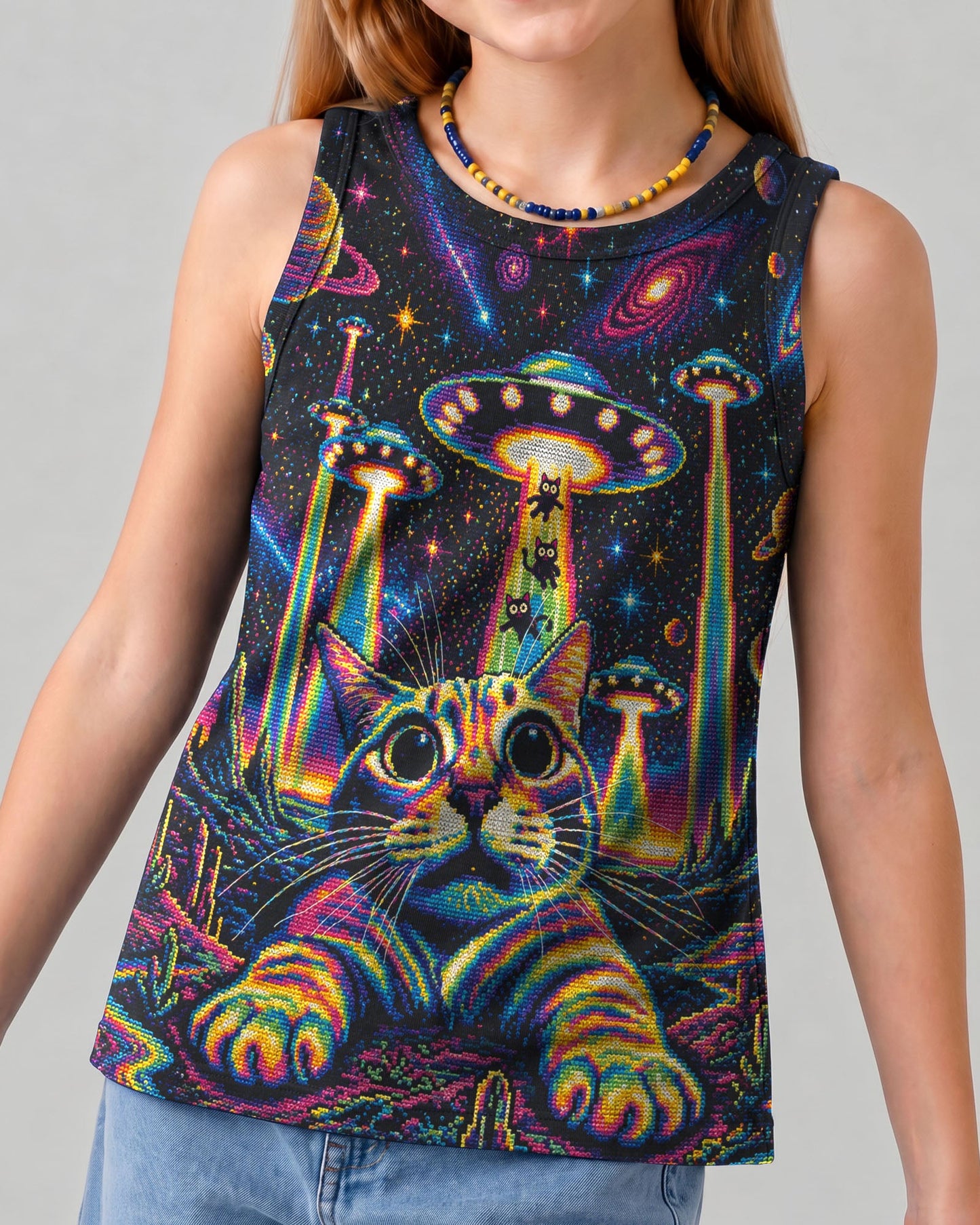 COSMIC KITTEN UFO ADVENTURE KIDS ALL OVER PRINT - KMTM1106261