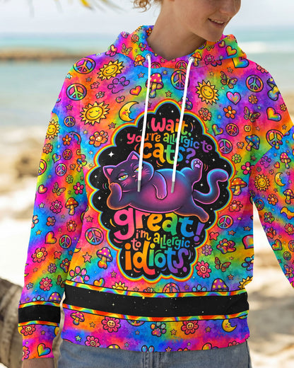 ALLERGIC TO IDIOTS CAT PSYCHEDELIC ALL OVER PRINT - KMTM1206261