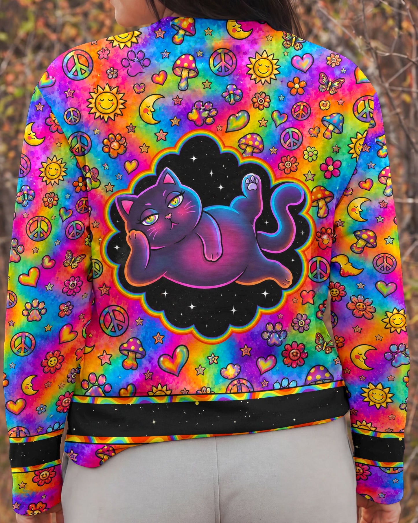 ALLERGIC TO IDIOTS CAT PSYCHEDELIC ALL OVER PRINT - KMTM1206261