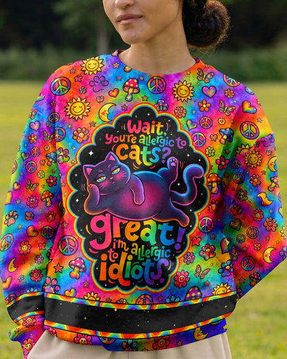 ALLERGIC TO IDIOTS CAT PSYCHEDELIC ALL OVER PRINT - KMTM1206261