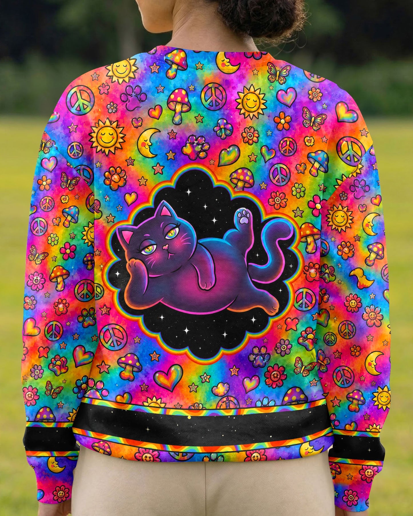 ALLERGIC TO IDIOTS CAT PSYCHEDELIC ALL OVER PRINT - KMTM1206261