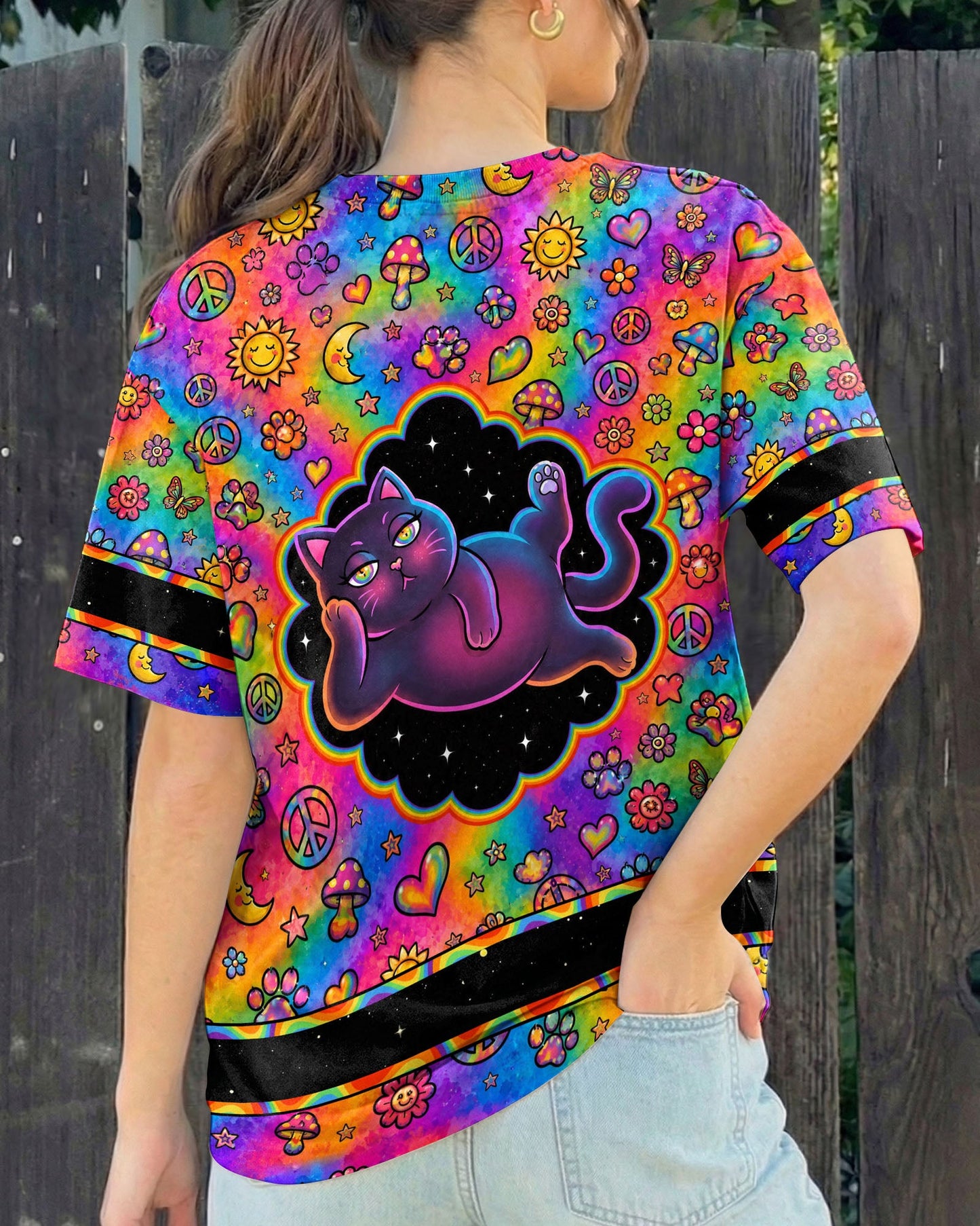 ALLERGIC TO IDIOTS CAT PSYCHEDELIC ALL OVER PRINT - KMTM1206261