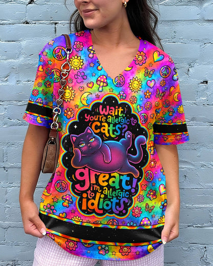 ALLERGIC TO IDIOTS CAT PSYCHEDELIC ALL OVER PRINT - KMTM1206261