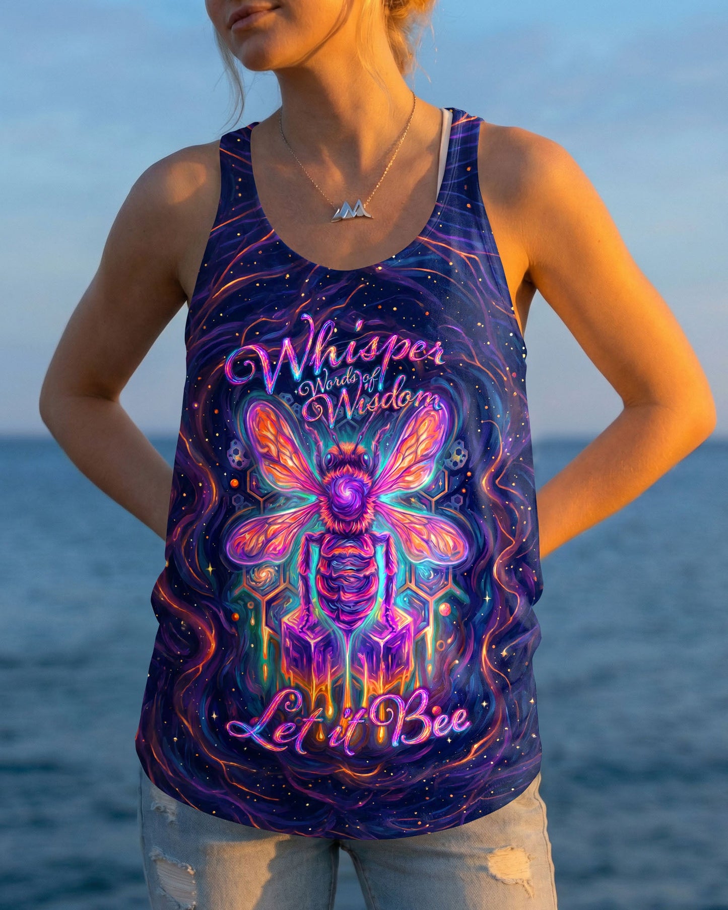 WHISPER WORDS OF WISDOM LET IT BE BEE GALAXY ALL OVER PRINT - KMTM1505261