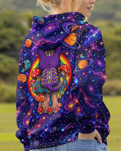 GALAXY MUSHROOM CAT PSYCHEDELIC ALL OVER PRINT - KMTM1905261