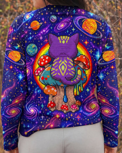 GALAXY MUSHROOM CAT PSYCHEDELIC ALL OVER PRINT - KMTM1905261