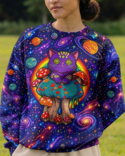 GALAXY MUSHROOM CAT PSYCHEDELIC ALL OVER PRINT - KMTM1905261