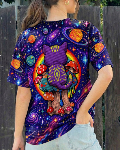 GALAXY MUSHROOM CAT PSYCHEDELIC ALL OVER PRINT - KMTM1905261