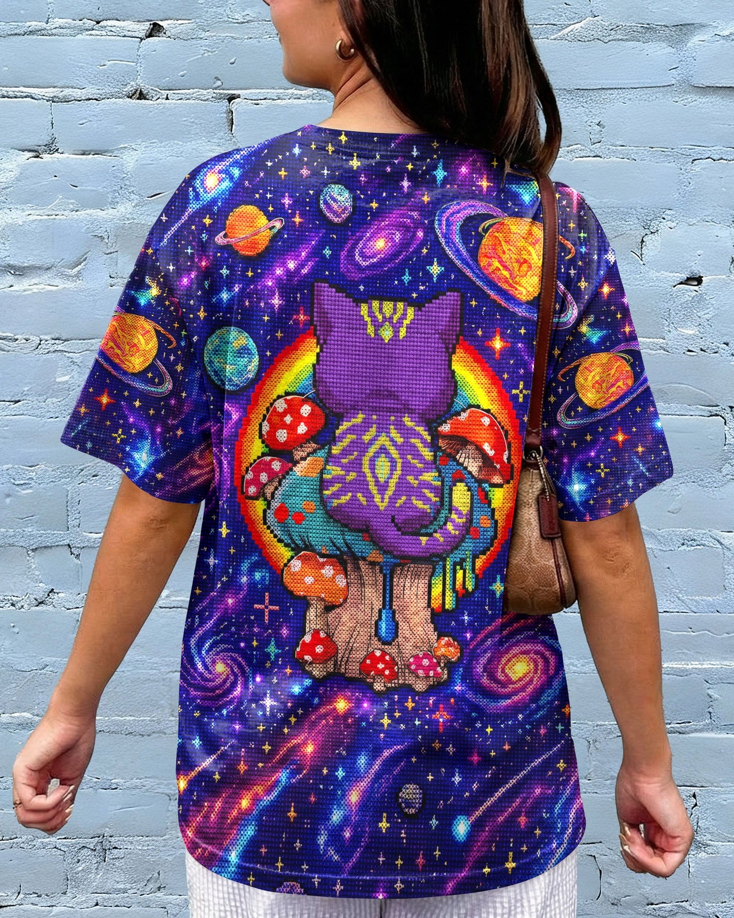 GALAXY MUSHROOM CAT PSYCHEDELIC ALL OVER PRINT - KMTM1905261
