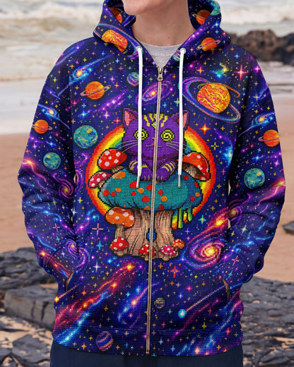 GALAXY MUSHROOM CAT PSYCHEDELIC ALL OVER PRINT - KMTM1905261