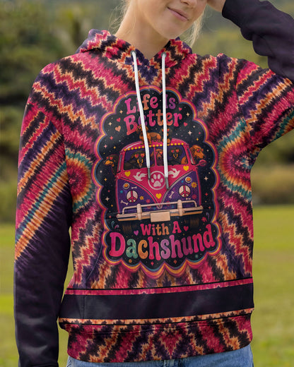 LIFE IS BETTER WITH A DACHSHUND RADIANT BURST ALL OVER PRINT - KMTM1906261
