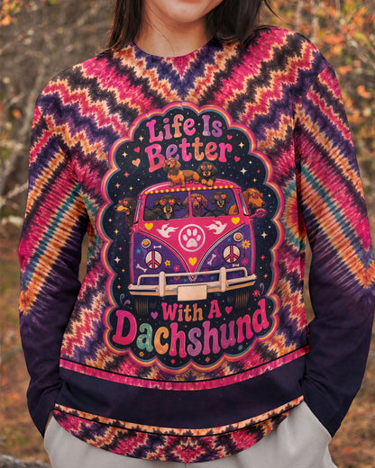 LIFE IS BETTER WITH A DACHSHUND RADIANT BURST ALL OVER PRINT - KMTM1906261
