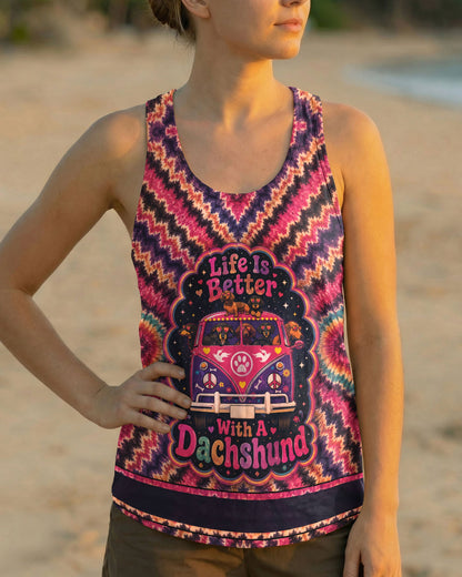 LIFE IS BETTER WITH A DACHSHUND RADIANT BURST ALL OVER PRINT - KMTM1906261