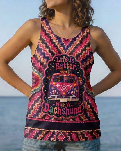 LIFE IS BETTER WITH A DACHSHUND RADIANT BURST ALL OVER PRINT - KMTM1906261