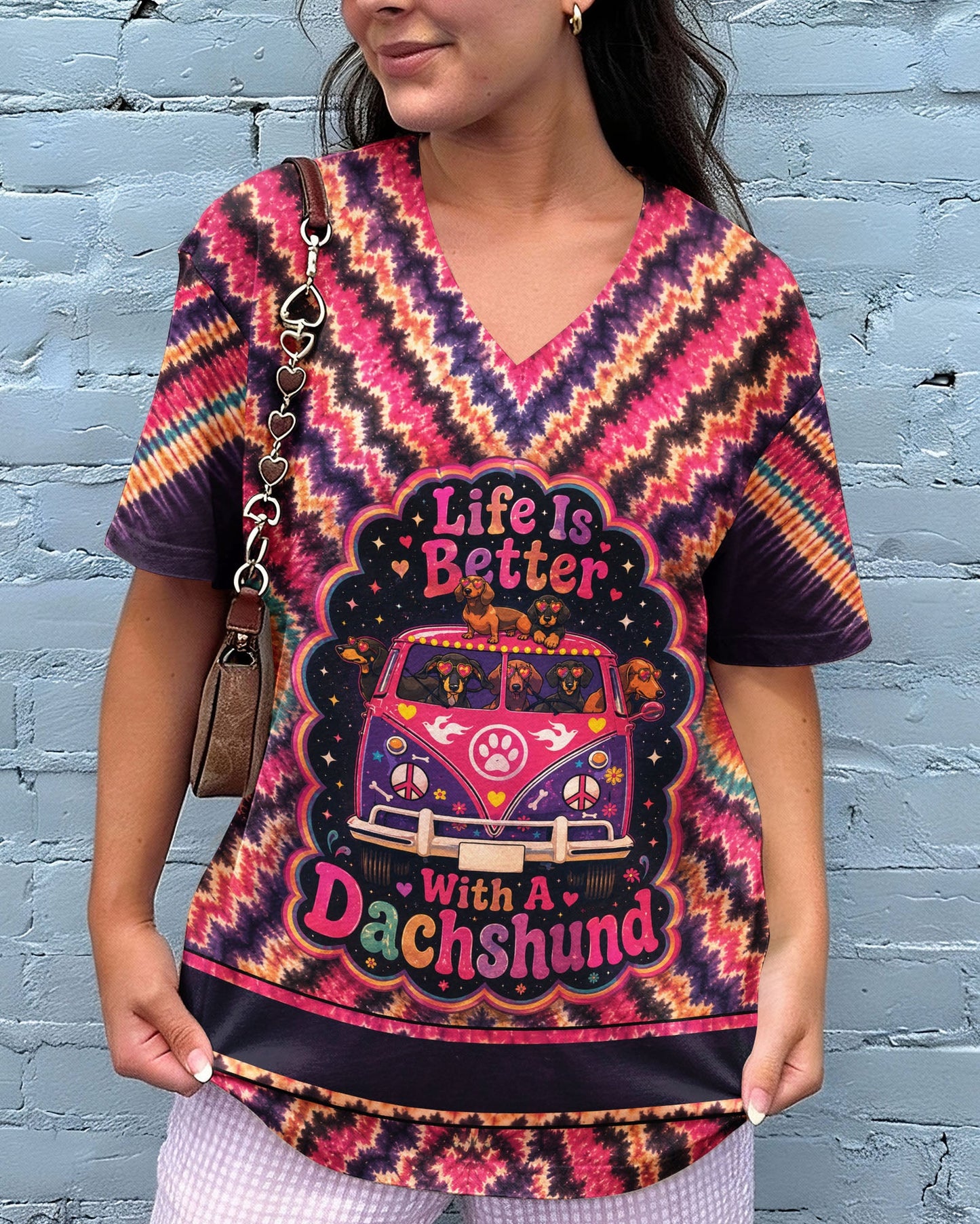 LIFE IS BETTER WITH A DACHSHUND RADIANT BURST ALL OVER PRINT - KMTM1906261