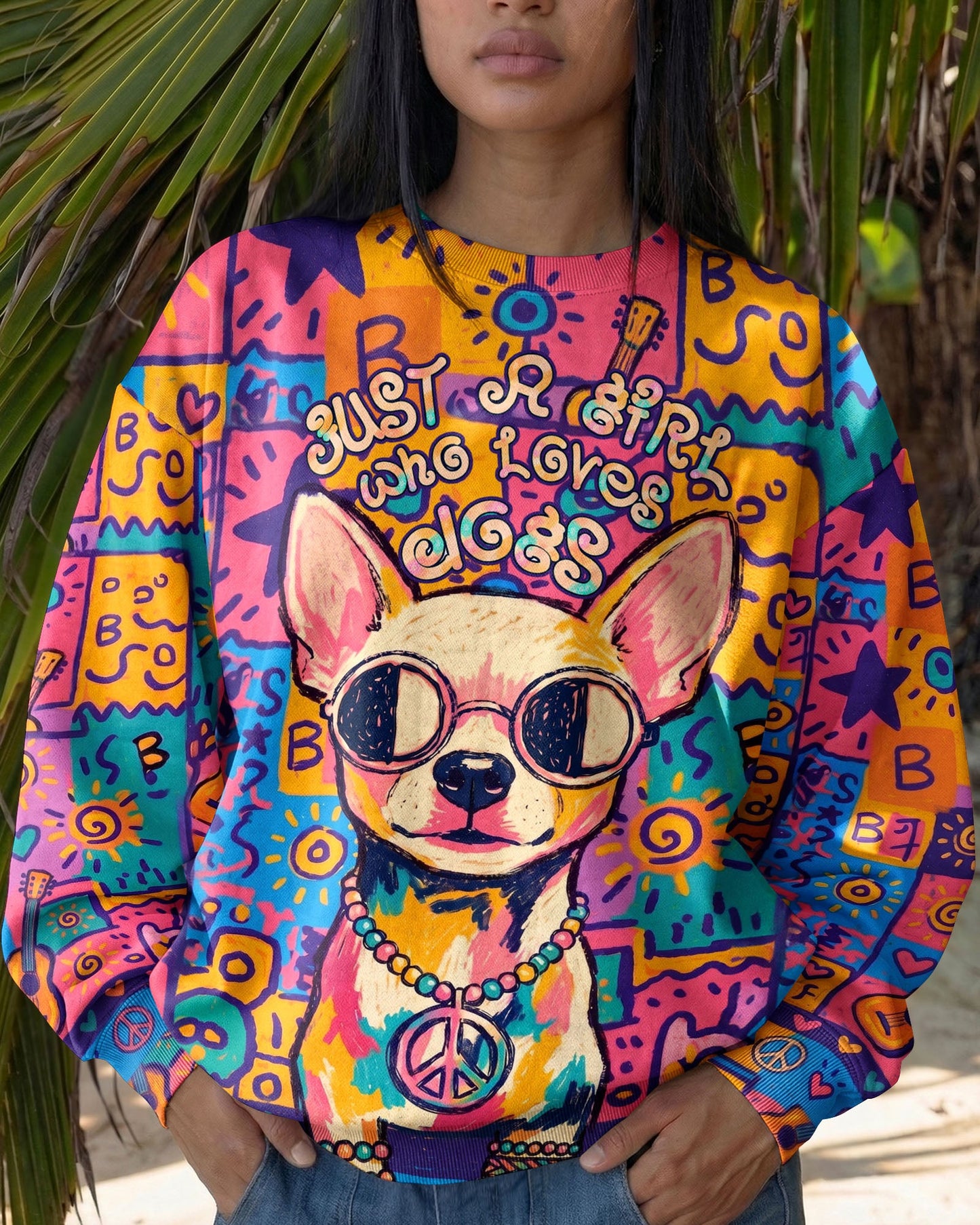 JUST A GIRL WHO LOVES DOGS ALL OVER PRINT - KMTM2004261