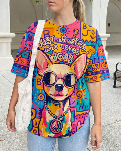JUST A GIRL WHO LOVES DOGS ALL OVER PRINT - KMTM2004261