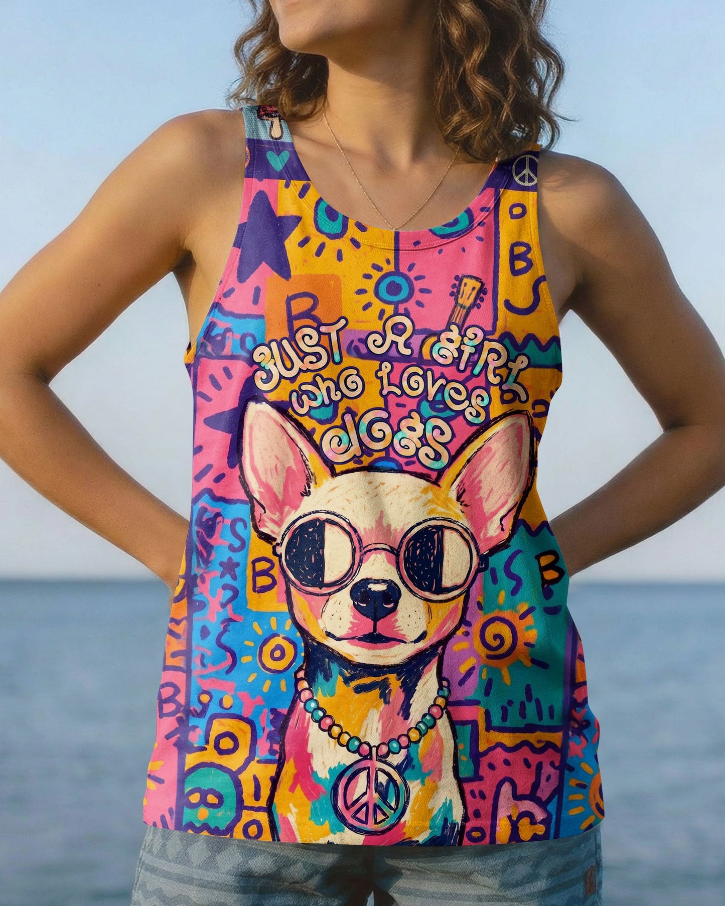 JUST A GIRL WHO LOVES DOGS ALL OVER PRINT - KMTM2004261