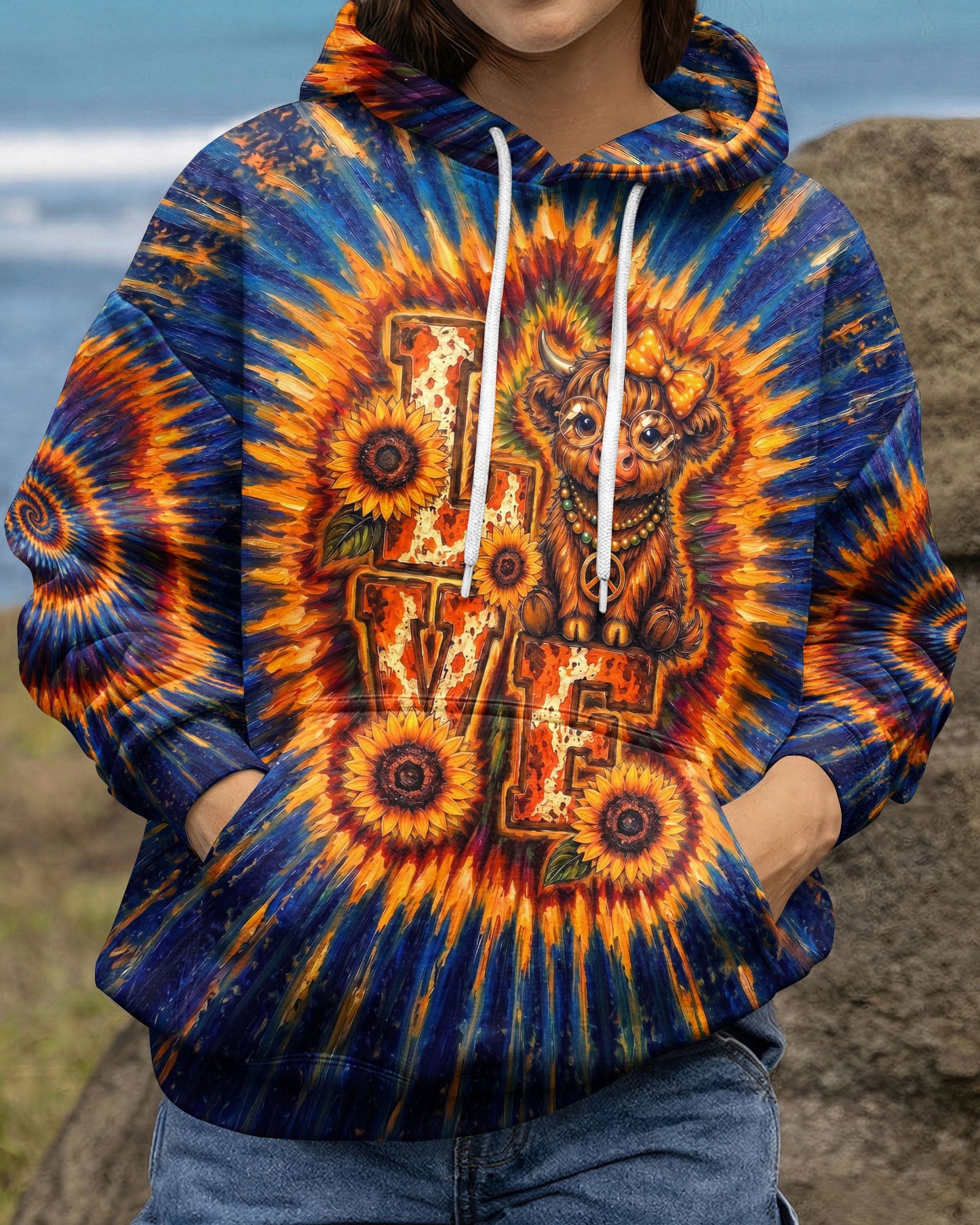LOVE HEIFER SWIRL ALL OVER PRINT - KMTM2204261