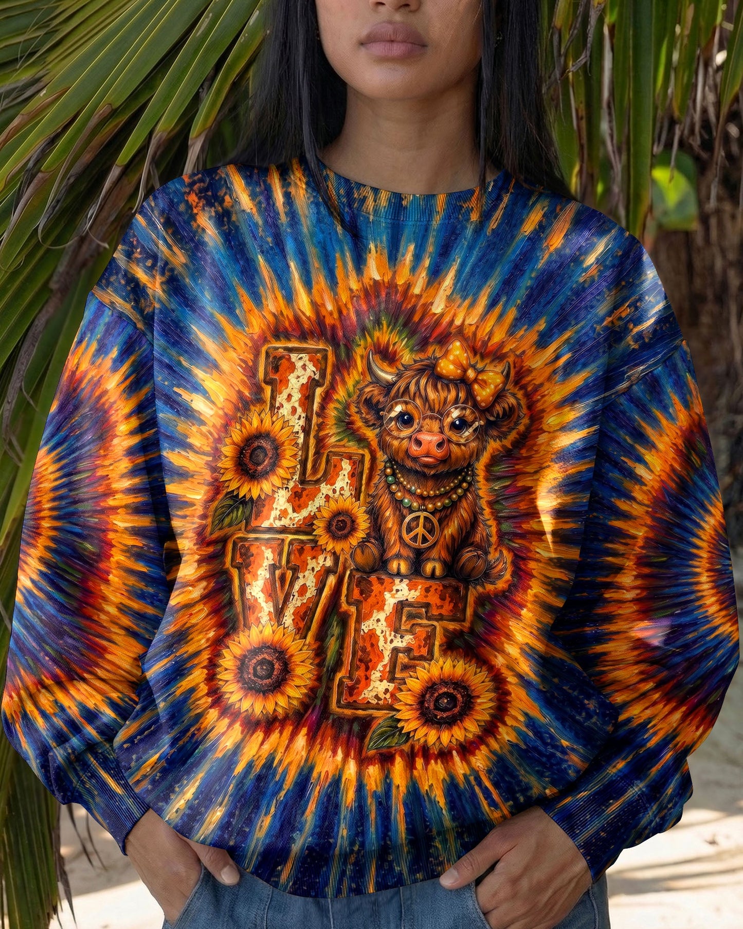 LOVE HEIFER SWIRL ALL OVER PRINT - KMTM2204261