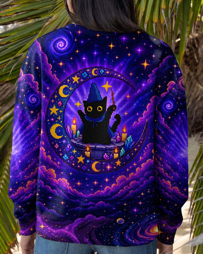 GALAXY WITCH CAT PIXEL ALL OVER PRINT - KMTM2205261