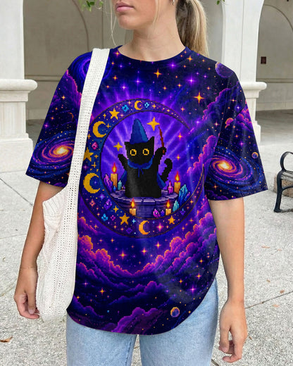 GALAXY WITCH CAT PIXEL ALL OVER PRINT - KMTM2205261