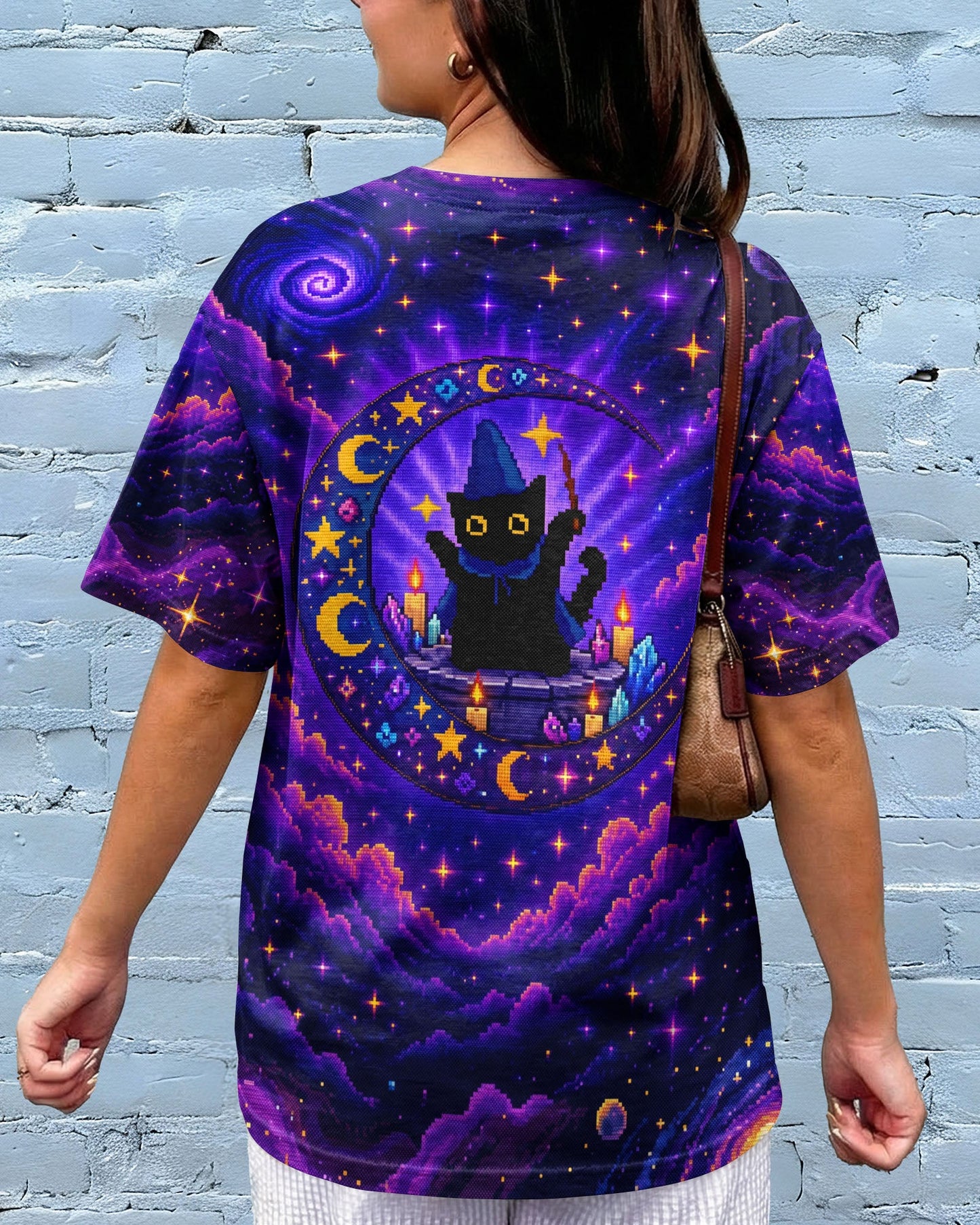 GALAXY WITCH CAT PIXEL ALL OVER PRINT - KMTM2205261
