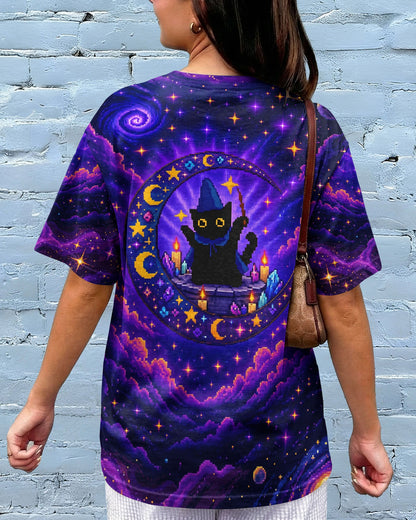 GALAXY WITCH CAT PIXEL ALL OVER PRINT - KMTM2205261