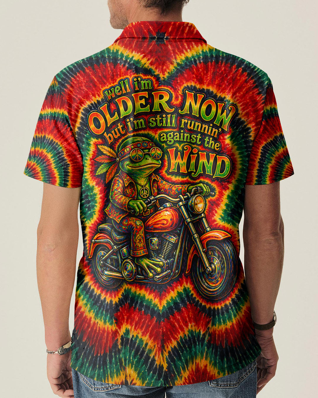 RUNNING AGAINST THE WIND FROG SWIRL ALL OVER PRINT - KMTM2304261