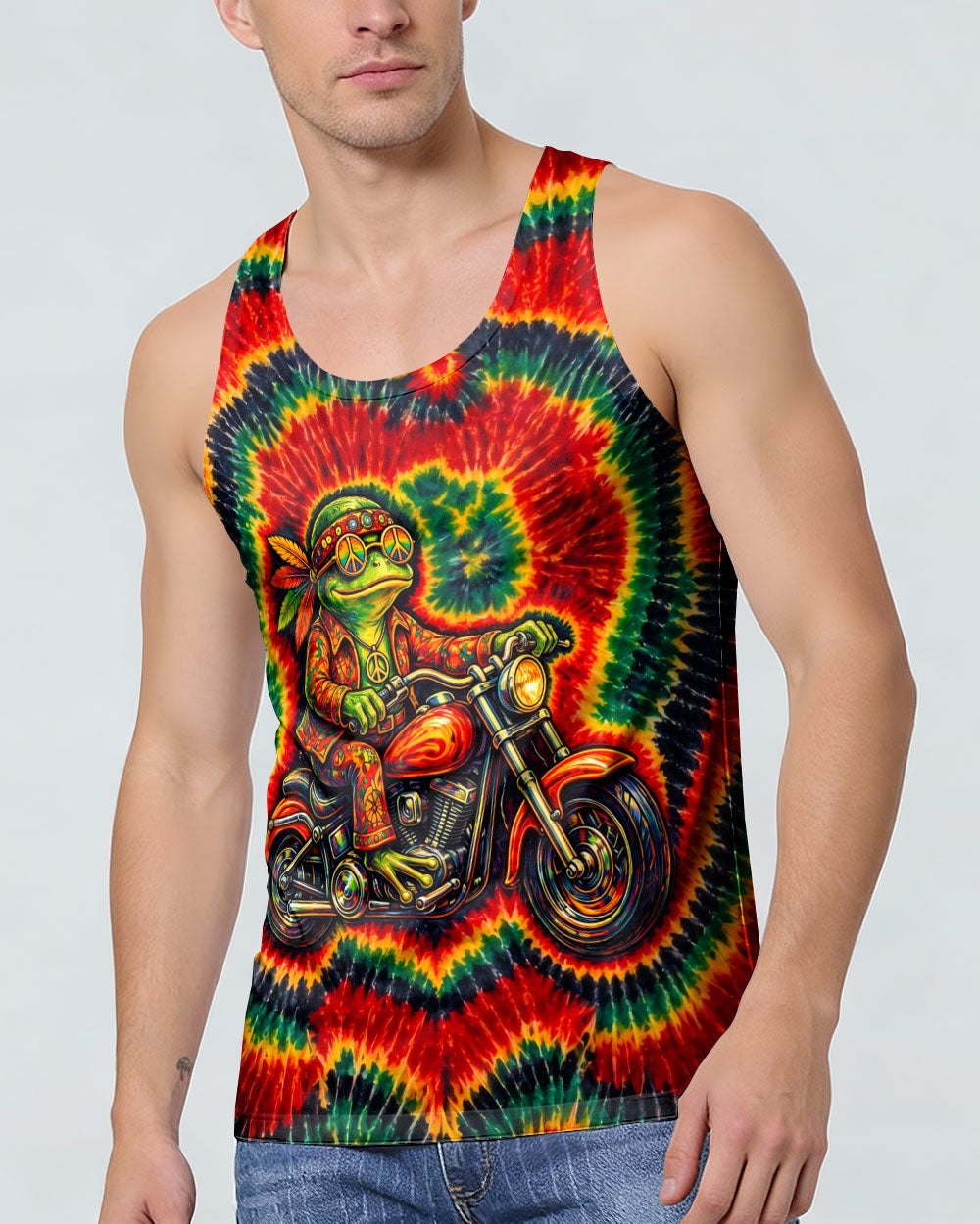 RUNNING AGAINST THE WIND FROG SWIRL ALL OVER PRINT - KMTM2304261