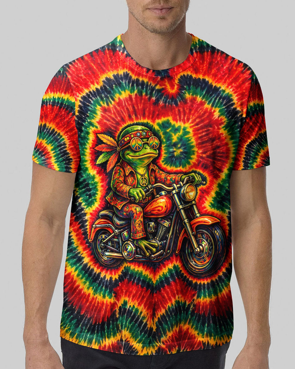 RUNNING AGAINST THE WIND FROG SWIRL ALL OVER PRINT - KMTM2304261