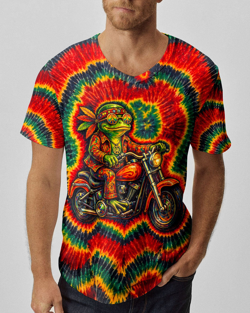 RUNNING AGAINST THE WIND FROG SWIRL ALL OVER PRINT - KMTM2304261