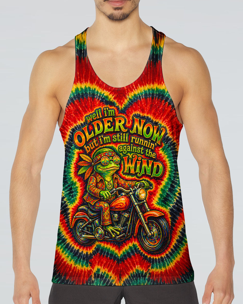 RUNNING AGAINST THE WIND FROG SWIRL ALL OVER PRINT - KMTM2304261