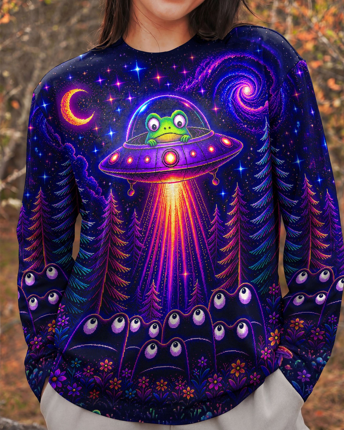 COSMIC FROG UFO PIXEL GALAXY ALL OVER PRINT – KMTM2705261