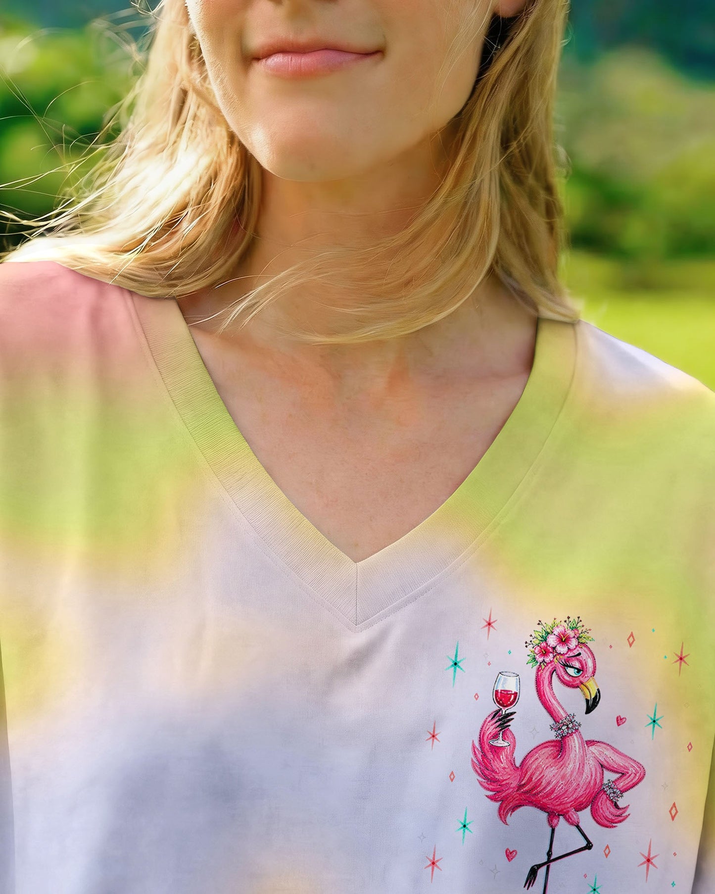 I'M THE HELP FUNNY FLAMINGO ALL OVER PRINT – RI0605263