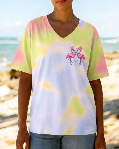 IF LOST OR DRUNK PLEASE RETURN TO BESTIE FLAMINGO ALL OVER PRINT – RI0605261