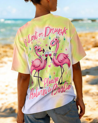 IF LOST OR DRUNK PLEASE RETURN TO BESTIE FLAMINGO ALL OVER PRINT – RI0605261