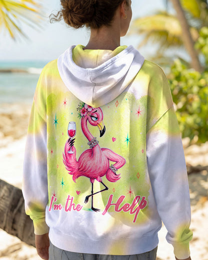 I'M THE HELP FUNNY FLAMINGO ALL OVER PRINT – RI0605263