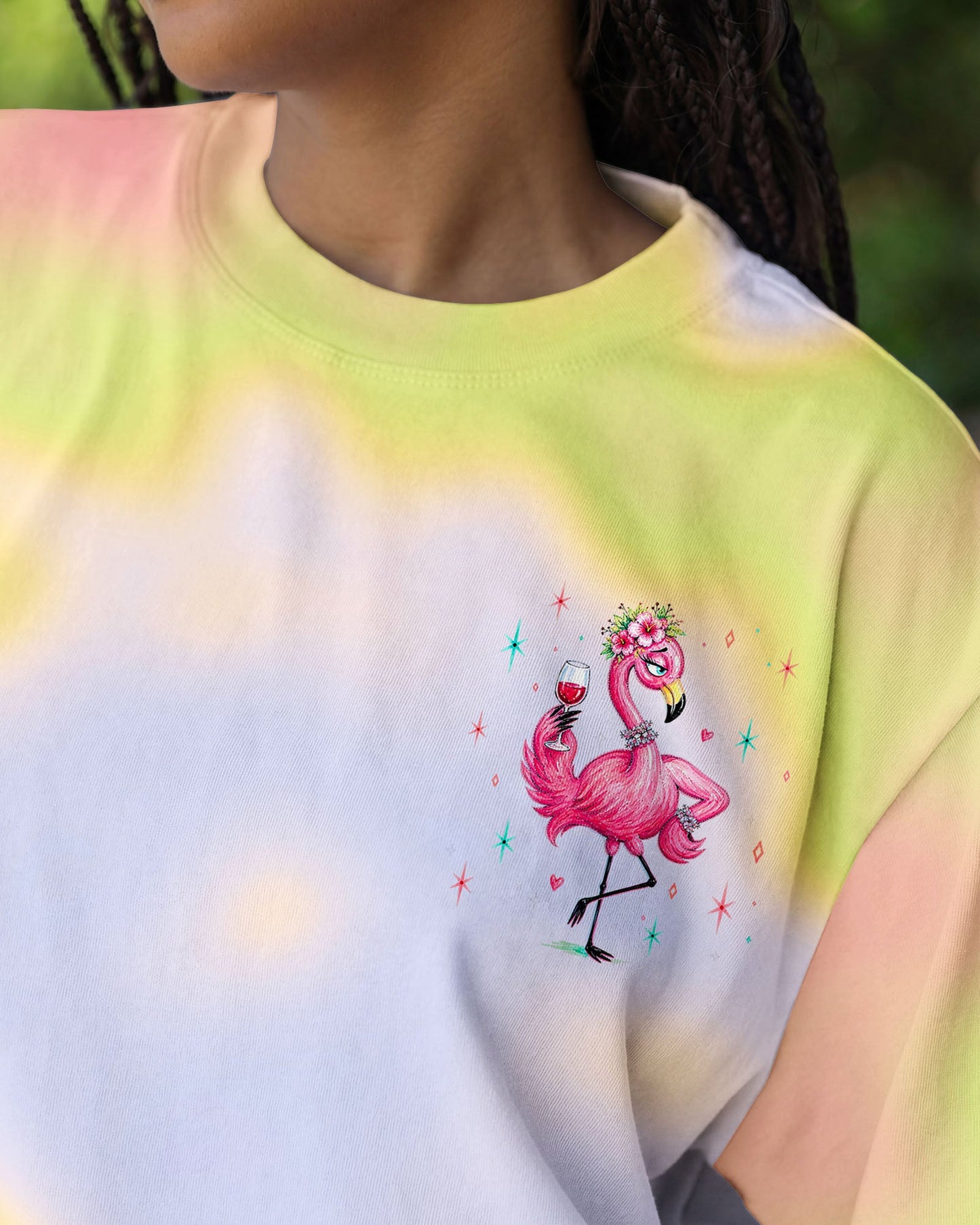 I'M THE HELP FUNNY FLAMINGO ALL OVER PRINT – RI0605263