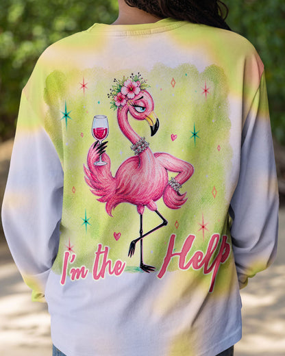 I'M THE HELP FUNNY FLAMINGO ALL OVER PRINT – RI0605263