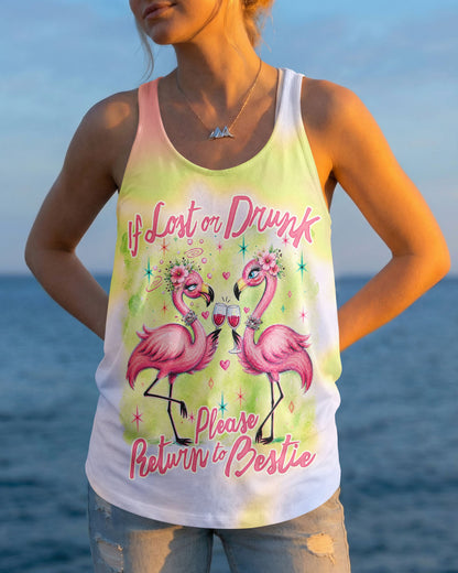 IF LOST OR DRUNK PLEASE RETURN TO BESTIE FLAMINGO ALL OVER PRINT – RI0605261
