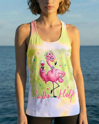 I'M THE HELP FUNNY FLAMINGO ALL OVER PRINT – RI0605263