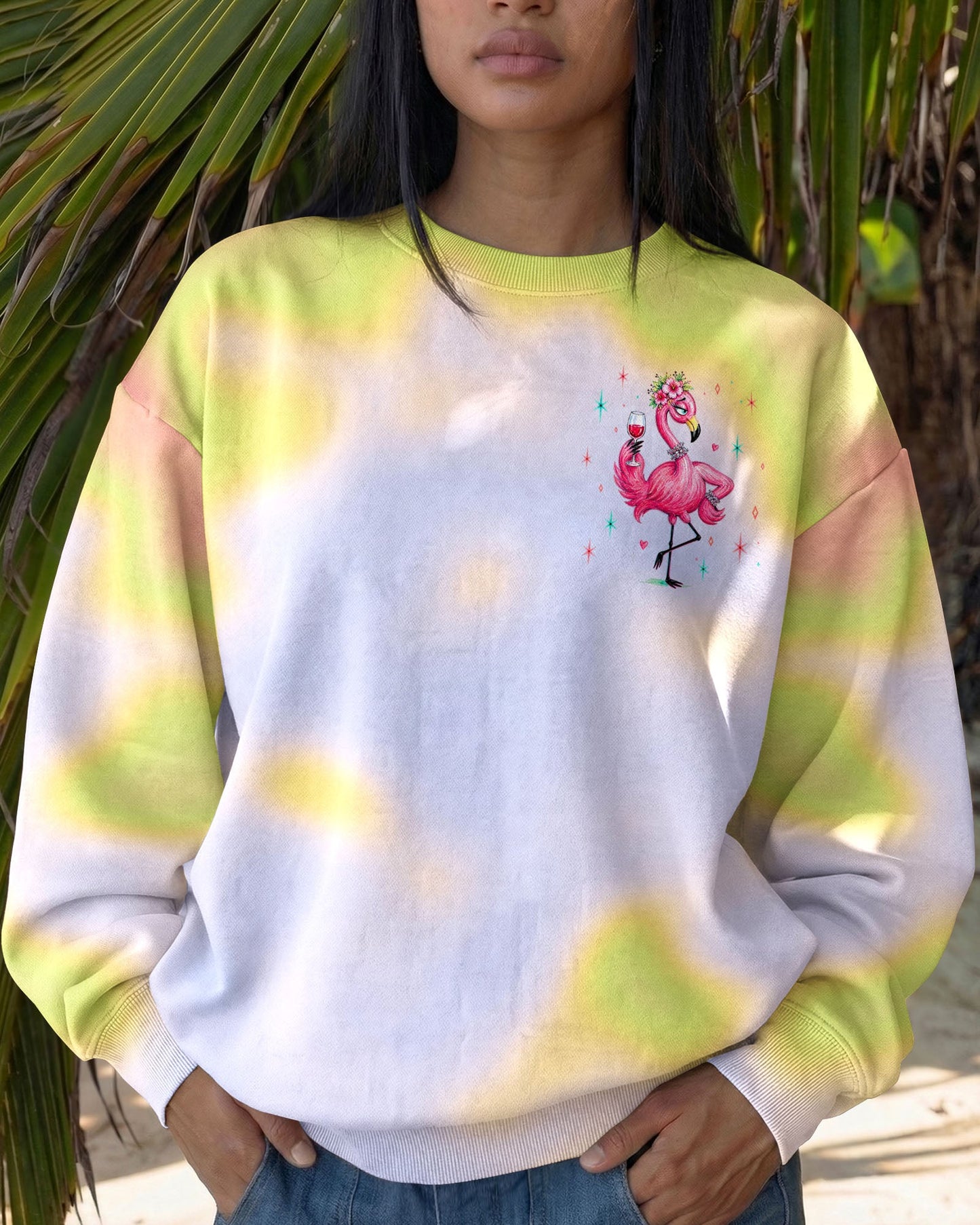 I'M THE HELP FUNNY FLAMINGO ALL OVER PRINT – RI0605263