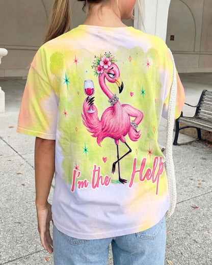 I'M THE HELP FUNNY FLAMINGO ALL OVER PRINT – RI0605263