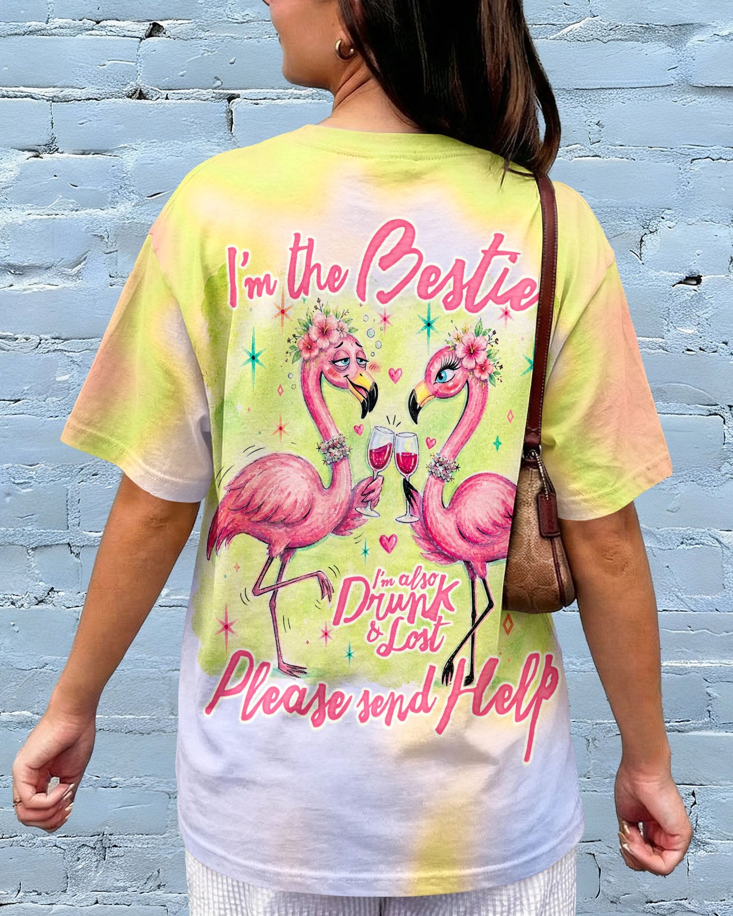 I'M THE BESTIE FLAMINGO ALL OVER PRINT – RI0605262